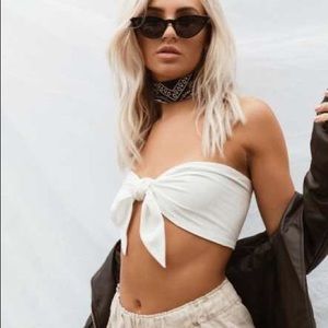 front tie tube top